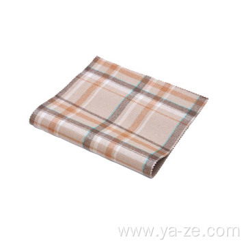 double-faced plaid fleece woven woolen fabric for overcoat